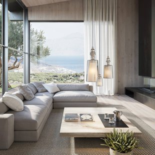 Karman hanglamp Alibaglass Klein, vernikkeld, Ø 11 cm