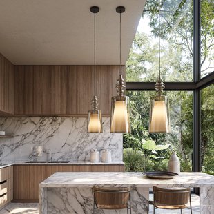 Karman hanglamp Alibaglass Big, bronskleurig, Ø 24 cm