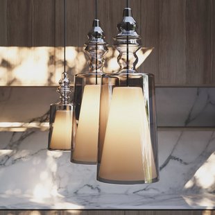 Karman hanglamp Alibaglass Medium, bronskleurig, Ø 18 cm