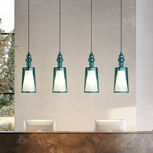 Karman hanglamp Alibaglass Big, turkoois, Ø 24 cm