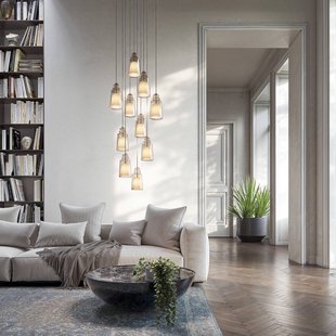 Karman hanglamp Alibaglass Small, 10-lamps, brons