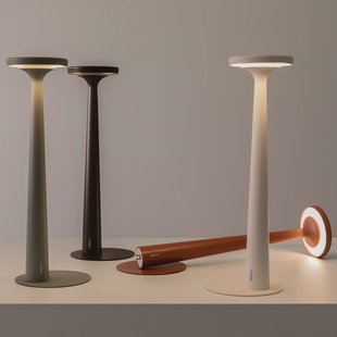 Karman LED tafellamp Papiria, bruin mat, CCT