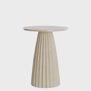 Light&living Bijzettafel Ø40x51 cm VEGLIA mat zand+licht bruin gesp...