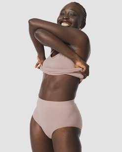 HEMA Dames tailleslip naadloos micro beige (beige)