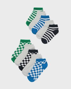 HEMA Kinder enkelsokken rib - 5 paar blauw (blauw)