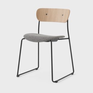 &Tradition Pavilion AV52 stoel gestoffeerde zitting Black-Sisu 0165