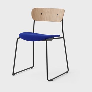 &Tradition Pavilion AV52 stoel gestoffeerde zitting Black-Hallingdal 0753