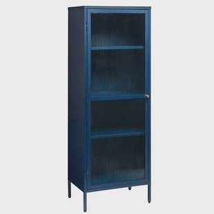 Rebellenclub Omeo Vitrinekast - 160 x 58 cm - Blauw Rebellenclub Omeo Vitrinekast - 160 x 58 cm - Blauw