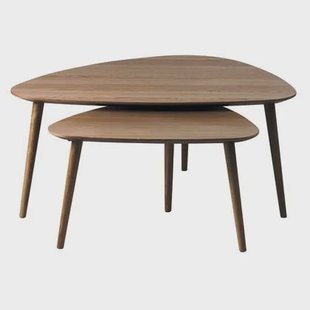 Albany Salontafel - 100 x 70 cm - Smoked Eiken - Set van 2 Albany Salontafel - 100 x 70 cm - Smoked Eiken - Set van 2