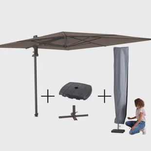 Madison Parasol Saint-Tropez taupe + voet + hoes
