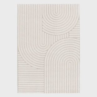 sweeek - Interieur tapijt met etnische bogen, beige en crème