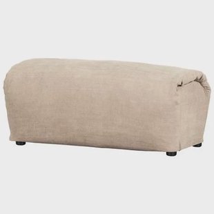 WOOOD Baggy Hocker - Geweven Chenille - Zand - 46x91x50