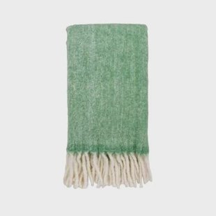 Artichok Petra Wollen Plaid Met Franjes Groen - 170 x 130 cm