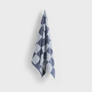 HAY Check badhanddoek 70x136 cm Steel blue