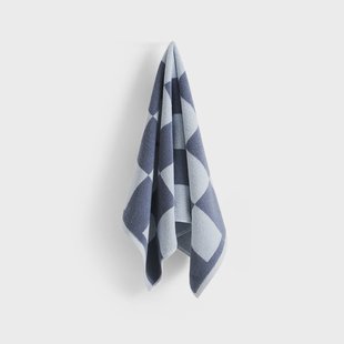 HAY Check handdoek 50x90 cm Steel blue