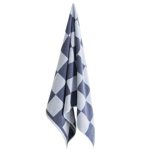 Hay Check Handdoek 70x136 Steel Blue