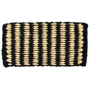 Hay Coco Deurmat Stripe 40x80 Black/White