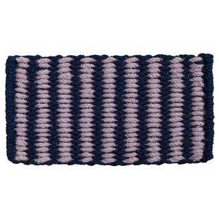 Hay Coco Deurmat Stripe 40x80 Lavender/Navy