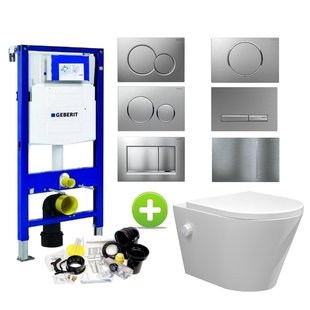 Geberit up320 Toiletset Bidesta | Rimless | Met Bidetkraan | Glans Wit | Sigma Drukplaat