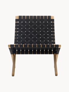 Inklapbaar loungefauteuil MG501 Cuba met handgevlochten zitvlak en rugleuning