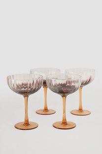 Lichtbruine champagneglazen scallop met leopard print