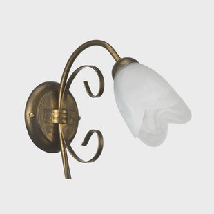 ONLI Wandlamp Odino, 1-lamp, bronskleurig, metaal, glas