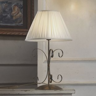 ONLI Tafellamp Grande Odino, 1-lamp, bronskleurig, textiel