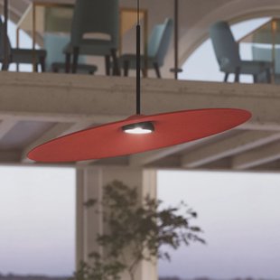 Fabbian LED hanglamp Acustica, koraalrood, 3000K, DALI