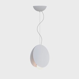 Fabbian hanglamp Akoya, wit, Ø30cm, 3000K, 1-10Vdimbaar