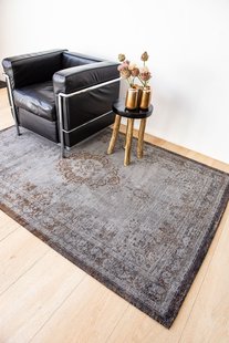 Louis de Poortere - 8257 Fading World Medallion Grey Ebony - 240x340 cm Vloerkleed
