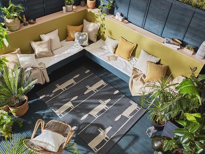 Scion - Mr. Fox-Charcoal outdoor 425305 - 140x200 cm Vloerkleed