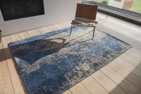 Louis de Poortere - 8629 Mad Men Abyss Blue - 280x390 cm Vloerkleed