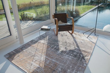 Louis de Poortere - 8717 Atlantic Kelim Parsons Powder - 240x340 cm Vloerkleed