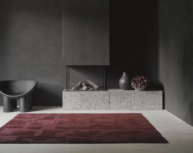 Brink en Campman - Mural Burgundy 121100 - 200x280 cm Vloerkleed