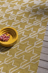 Ted Baker - Vloerkleed Houndstooth Mustard Outdoor 455706 -