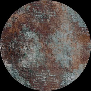 Moooi Carpets - Rond Vloerkleed Erosion Round Rust Wool - 350 cm rond