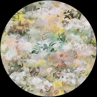 Vloerkledenwinkel - Rond Vloerkleed Moooi Vloerkleed Memento Moooi Medley Round Twilight Soft Yarn - 350 cm rond