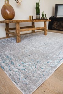 Louis de Poortere - 8927 Mad Men Tribeca Blue - 170x240 cm Vloerkleed