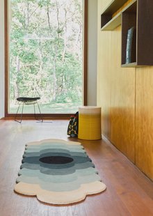 Orla Kiely - Optical Flower Teal 061207 - 87x300 cm Vloerkleed