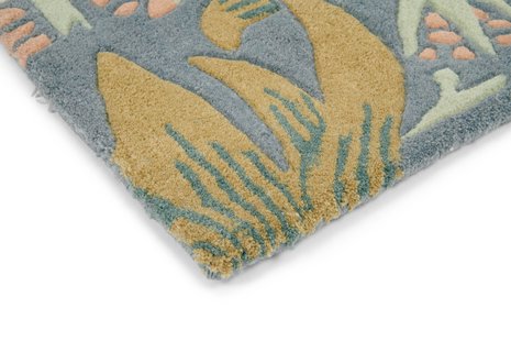 Morris & Co - Strawberry Thief slate 27718 - 250x350 cm Vloerkleed