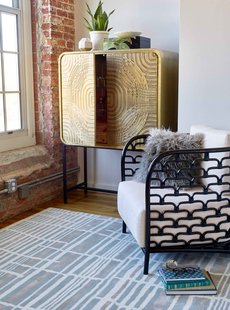 Florence Broadhurst - Tortoiseshell Stripe 39808 - 170x240 cm Vloerkleed