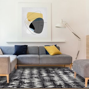 Easy Living - Vloerkleed Nova Chevron Black Rug NV28 -