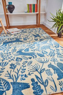 Scion - Kelda Cobalt 23508 - 140x200 cm Vloerkleed