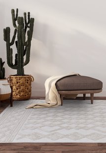 MOMO Rugs - Salta SA05 White Links -