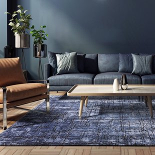 Easy Living - Vloerkleed Kuza Abstract Navy Rug -