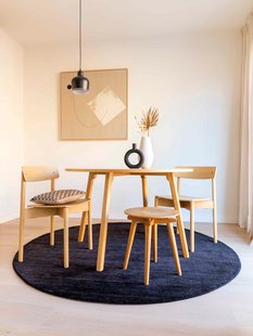 MOMO Rugs - Vloerkleed Panorama Uni Rond Black - 200 rond