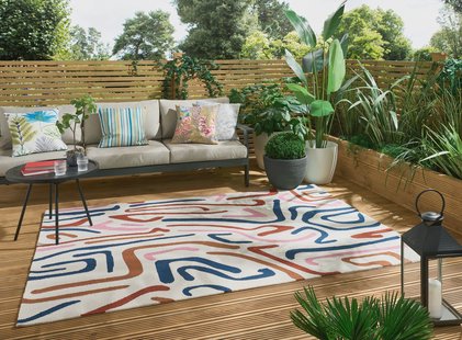 Harlequin - Synchronic-Orchid/Brazilian Rosewood/Origami outdoor 442303 - 200x280 cm Vloerkleed