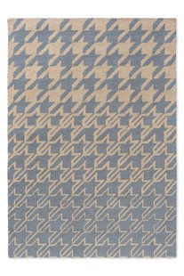 Ted Baker - Vloerkleed Houndstooth Washed Blue Outdoor 455708 -
