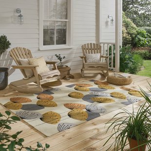 Sanderson - Vloerkleed Dandelion Clocks-Ochre Silver Outdoor 445803 -