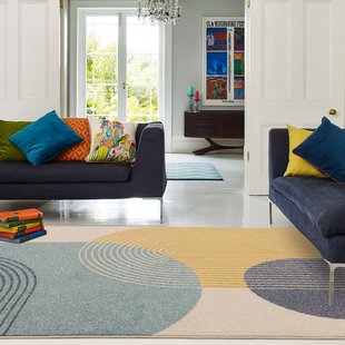 Easy Living - Vloerkleed Muse Blue Retro Rug MU15 -